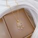 】 Cat 【 Eye Stone Lucky Lock Light Luxury Charm Gorgeous Full Diamond Necklace Women's Versatile Clavicle Titanium Steel 【 】_ipsvogv.com