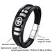 New Men's Titanium Leather Rope Creative Cross Stainless Steel Magnetic Buckle Cowhide Bracelet Jewelry_ipsvogv.com