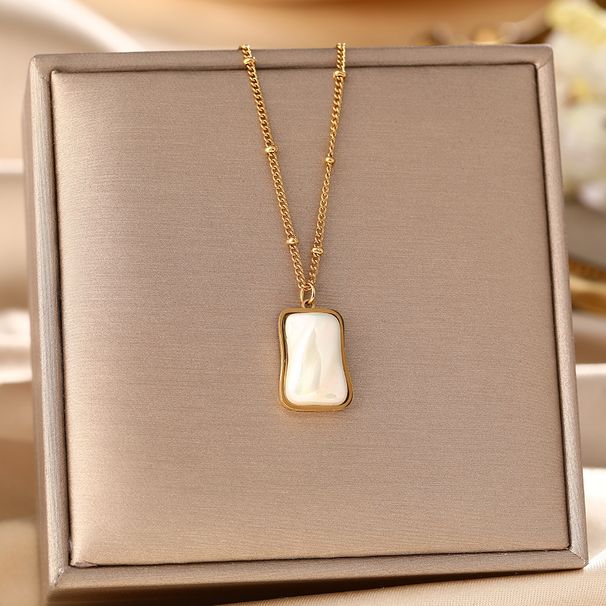 New Hip-hop Pearl Titanium Steel Necklace From Dongdaemun, South Korea, With A High-end Design For Women, Fashionable_ipsvogv.com