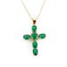 New Copper Micro-inlaid Zircon Necklace Multicolor Cross Pendant Hip Hop Necklace Clavicle Chain_ipsvogv.com
