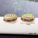 Cao Shi ins New Fashion niche Colorful Zircon Buckle Women's Brass Gold Plated Simple Ear Ring_ipsvogv.com