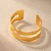 Gold Fashion Metallic Open Bracelet For Women Niche Design Minimalist Hollow Texture Jewelry_ipsvogv.com