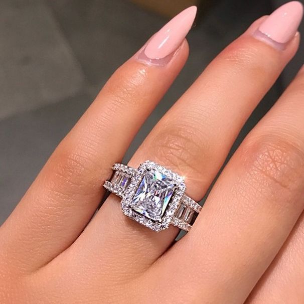 Sanjie Strength Boutique Zircon Engagement Wedding Ring Women's Evening Party Jewelry_ipsvogv.com