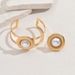 Pearl & Geometric Ring Set For Women - Elegant Stackable Bracelet With Index Finger Ring, Boho Chic Jewelry Set_ipsvogv.com