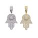 Women's Jewelry Retro Palm Pendant Hip Hop Trend Inlaid Zircon Couple Necklace_ipsvogv.com