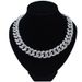 Unisex Hip Hop Men's Necklace Accessories 20mm Full Diamond Lines Exaggerated Personality Rap Rhinestone Chain Cuban Chain_ipsvogv.com
