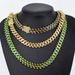 Men’s Jewelry Set Fashion 12mm Glass Spring Head Inlaid Rhinestone Men's NecklaceCool Hip Hop Style Cuban Chain_ipsvogv.com