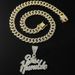 Hiphop hip-hop full diamond patchwork letter pendant punk style Cuban necklace, men's accessory_ipsvogv.com