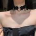 Bowknot Heart Bell Ring Punk Lace Thigh Jewelry Neckband Collarbone Accessory Leg Chain For Women_ipsvogv.com
