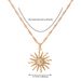 Fashionable Versatile Sun Shaped Diamond Inlaid Pendant Made Of Alloy Material And Star Necklace_ipsvogv.com