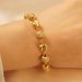 Bohemian Round Bead Women's Fashion Bracelet, Gold Plated With Cubic Zirconia, Elegant Style Suitable_ipsvogv.com
