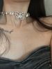 Light Luxury Sparkling Diamond Gold Zircon Butterfly Necklace Choker Collar Sweet Cool Niche High-end Feeling Collarbone_ipsvogv.com
