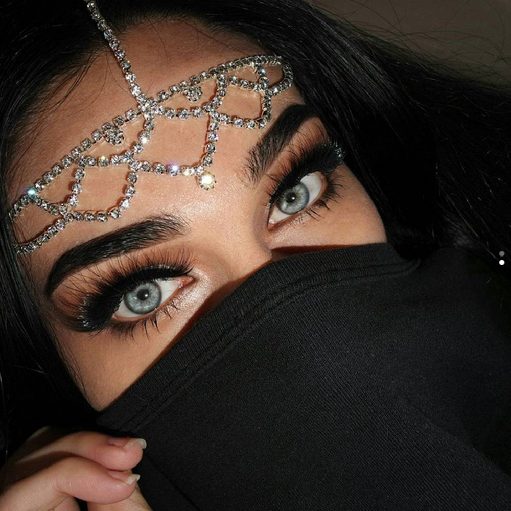 fashion Hair accessories multi-layer crystal headband Bohemian ethnic bridal forehead chain Hair chain_ipsvogv.com