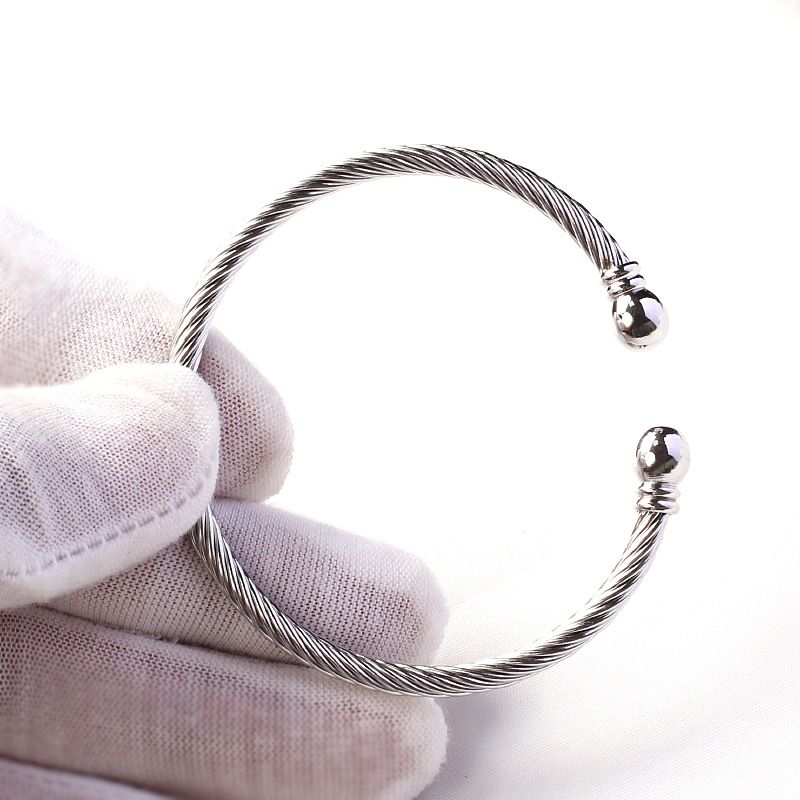 Fashion Titanium Steel Bracelet Female Jewelry Twisted Wire C Shaped Twist Bracelet Gold Plated Boutique Couple Jewelry_ipsvogv.com