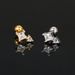 Unisex piercing earrings for women with micro inlaid zircon butterfly flower screw ear bone studs popular earrings_ipsvogv.com