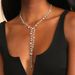 New Women's Accessories, Personalized Long Fringed Necklace, European And American Sexy Irregular Full Diamond Neck Chain_ipsvogv.com