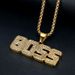 New Hip-Hop Jewelry Titanium Steel Gold-Plated Diamond-Studded Letter Pendant Necklace_ipsvogv.com