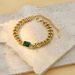 Gold Cuban Chain Square High-end Niche Colorful Zircon Titanium Steel Bracelet Jewelry_ipsvogv.com