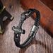 Men's Jewelry Fashion Stainless Steel Braided Leather Rope Bracelet Viking Jewelry_ipsvogv.com