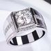 High Carbon Zircon Diamond Mosonite Men's Rose Color Gold Wide And Thick Edition Ring_ipsvogv.com