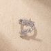 Fashion Design Sense Five-Pointed Open Star Stacking Ring Real Gold Jewelry_ipsvogv.com
