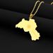 hot selling stainless steel Kurdistan map necklace retro ethnic style men and women titanium steel pendant accessories_ipsvogv.com