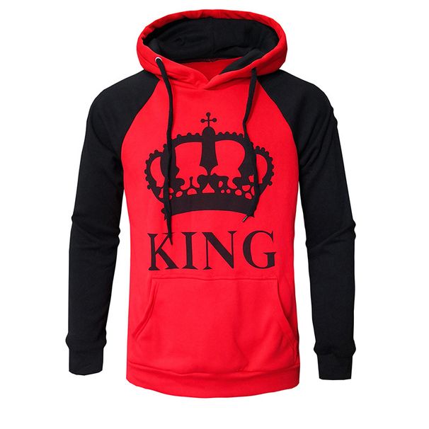 Men's Clothing autumn and winter new hooded pullover color matching couple sweatshirt_ipsvogv.com