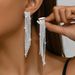 2024 New Simple Zircon Threader Ins Internet Celebrity Personality Long Tassel Earrings For Women Minimalist Style Ear_ipsvogv.com