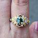 Sanjieins Electroplated Gold Niche Women's Green Zircon Ring, Light Luxury High-end Feeling Index Finger Ring_ipsvogv.com