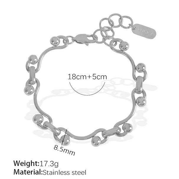 Women's Jewelry Fashion Titanium Steel Bracelet Necklace Set Gold Plated Titanium Steel Exaggerated Design Sense Versatile Men's And Women's Jewelry_ipsvogv.com