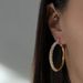 Hot Selling Fashionable Niche INS Retro Daily Titanium Steel Half Full Diamond Earrings_ipsvogv.com