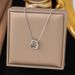 New Niche Design Hollow Out Love Titanium Steel Necklace With Feminine Temperament And High-end Heart Collarbone Chain_ipsvogv.com