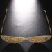 Shiny Full Diamond Rhinestone Glasses Frame Lens Free Metal Foldable Eye Frame Face Accessories Female Frame_ipsvogv.com