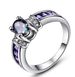 Colorful Stone Purple Diamond Ring Alloy Jewelry Women's Handpiece_ipsvogv.com