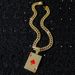 New Style Red Peach A Hip Hop Creative Personalized Poker Card Pendant_ipsvogv.com
