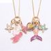 Fashion Mermaid Alloy Kid'S Pendant Necklace_ipsvogv.com