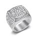 New Hip-Hop Titanium Steel Vacuum Gold Plated Inlaid With Diamonds KING Ring_ipsvogv.com