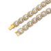 hip hop men's square diamond full diamond rock candy heart necklace accessories nightclub disco street dance Cuban chain necklace jewelry_ipsvogv.com