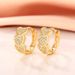 Cao Shi Exaggerates Personality Korean Zircon Love Earrings, Circle Style Heart Shaped Earrings_ipsvogv.com