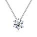 S Pure Silver Simple and Fashionable Six Claw Necklace with One Carat Mosang Stone Pendant_ipsvogv.com