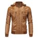 2023 European size men's leather jacket washed leather hooded leather jacket plus velvet warm leather jacket large size men's jacket 1603_ipsvogv.com