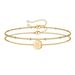 Women's Jewelry Double Layer Stainless Steel Bracelet Niche Design Simple Double Layer Circle Thick Chain Bracelet_ipsvogv.com