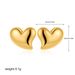 Unisex High End Fashion Design Earrings Personality Niche Versatile Glossy Gold And Silver Heart Earrings_ipsvogv.com