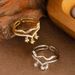 Light Luxury Fashionable Double-layer Diamond Inlaid Zircon Couple's Open Ring, Women's Color Does Not Fade, Simple And_ipsvogv.com