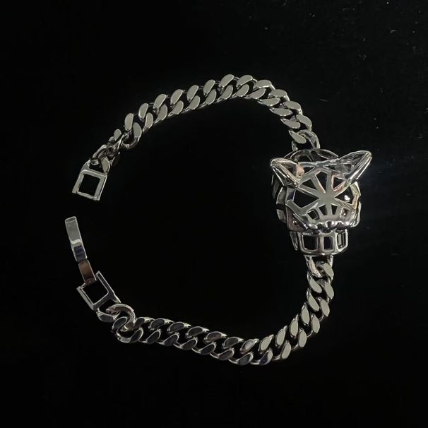 New Nordic Mythology Personality Trend Wolf Head Double Layer Elegant Men's Dominant Bracelet_ipsvogv.com