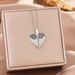 Creative New Angel Wing With Two Wings, Heart-shaped Diamond Studded Stainls Steel Women's Gift Necklace And_ipsvogv.com
