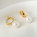 Sier Crystal Pearl Simple Ear Buckle Female Niche Versatile Electroplated Elegant Style Design Earrings_ipsvogv.com