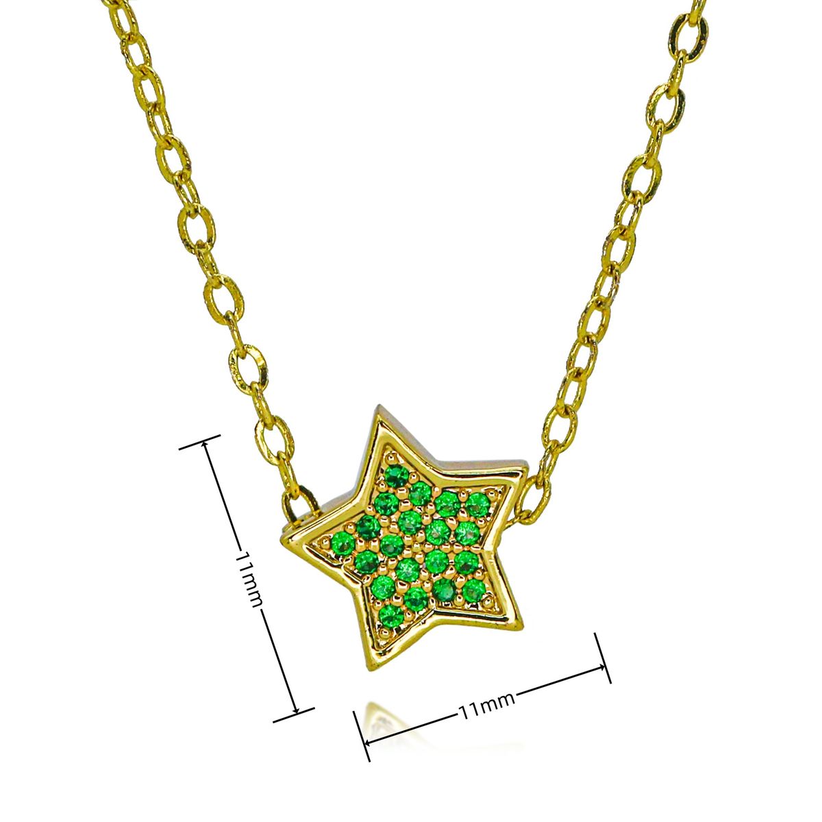 Five Pointed Star Spacer Bead Pendant Colorful Micro Inlaid Zircon Jewelry Accessories Niche Star Necklace Clavicle Chain_ipsvogv.com