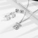 Bear Family 304 Stainless Steel Set Necklace Flat Polished Women's Bear Earrings Jewelry_ipsvogv.com