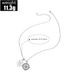 Personalized Fashion English Lettering Oval Compass Pendant Sisters Necklace_ipsvogv.com